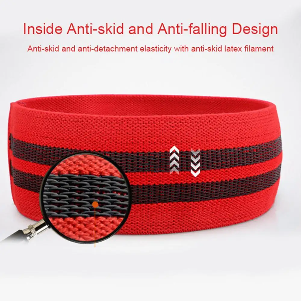 Окружность бедра Йога анти-скольжения тренажерный зал резиновые упражнения плетеная упругая хип-лифтинг комплект эластичных лент оптовая продажа