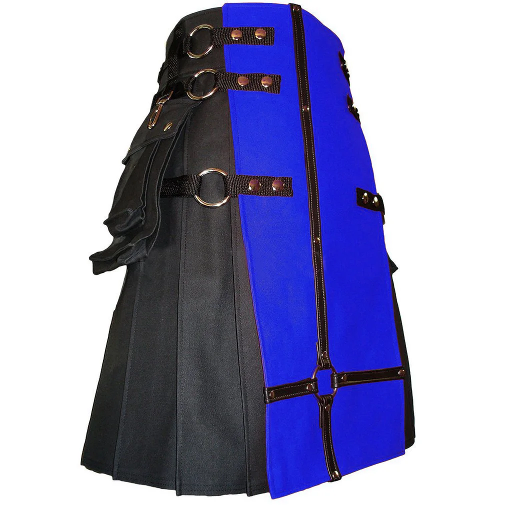 High Quality Blue Modern Kilt for Men in Wholesale Price