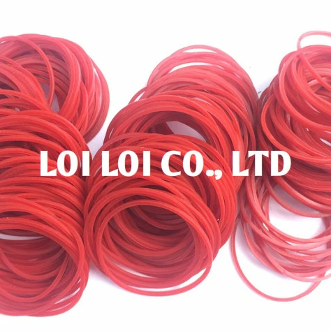 Size 18 Transparent Red color Natural Rubber Band for Money / Wholesale mix Rubber Band Elastic Good Quality Best Selling