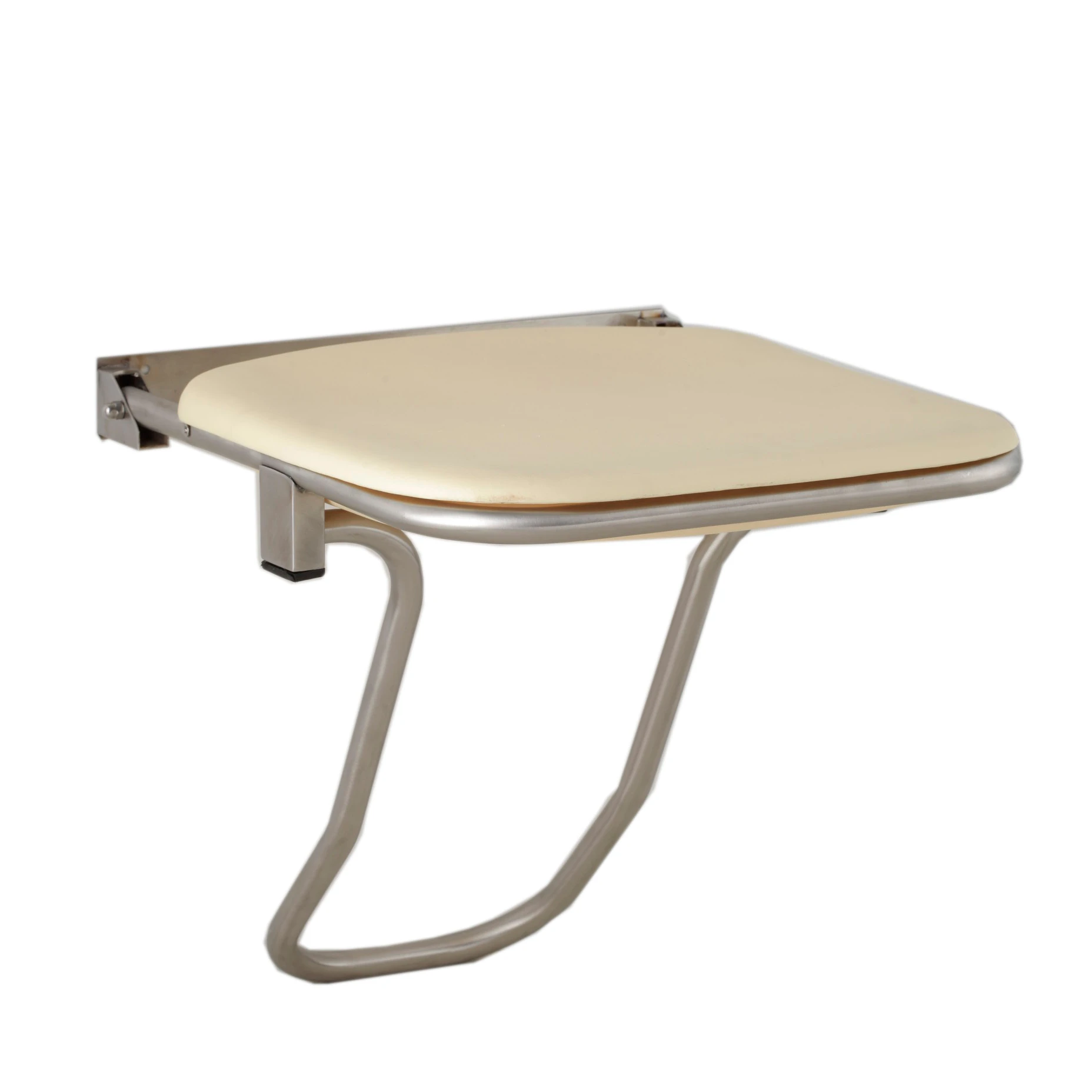 
Wall Mounted Folding Shower Seat Stainless Steel Plastic 