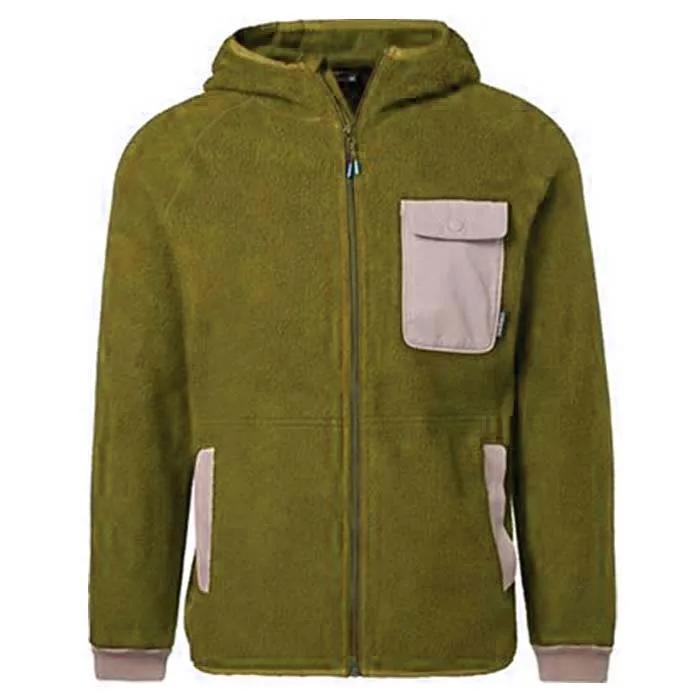 
Best price custom men Berber fleece jacket with custom color block front pocket 