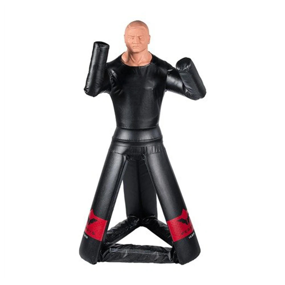 Black Professional Silicone Boxing Man Dummy Bob MMA Dummy High Quality PU Leather Punching Bag