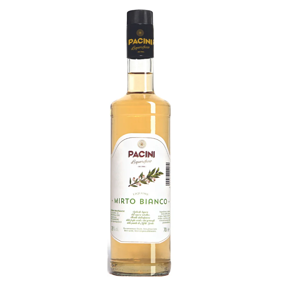 High Italian Quality PACINI LIQUEUR 70 White Myrtle with Sardinian infusion by leaves myrtle plant cl for wholesale