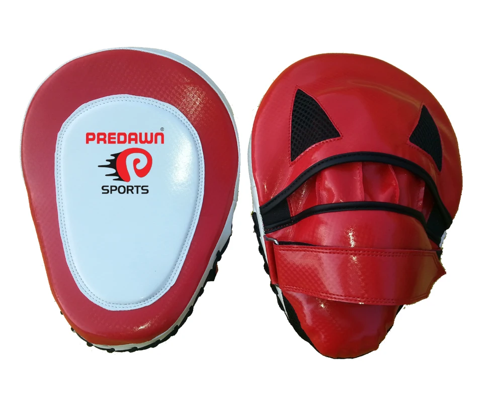 Focus Pads Leather Training Strike Targets for MMA Muay Thai Kickboxing with Soft Hand Grips & Custom Logo Printed Design