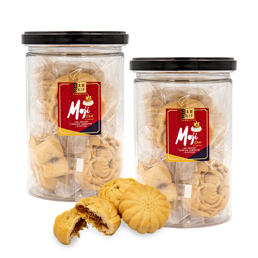 Delicious High Quality Popular Fruit Snack - Moji Pineapple (8 pieces in bottle) Biscuit and Soft Cookie Product of Thailand