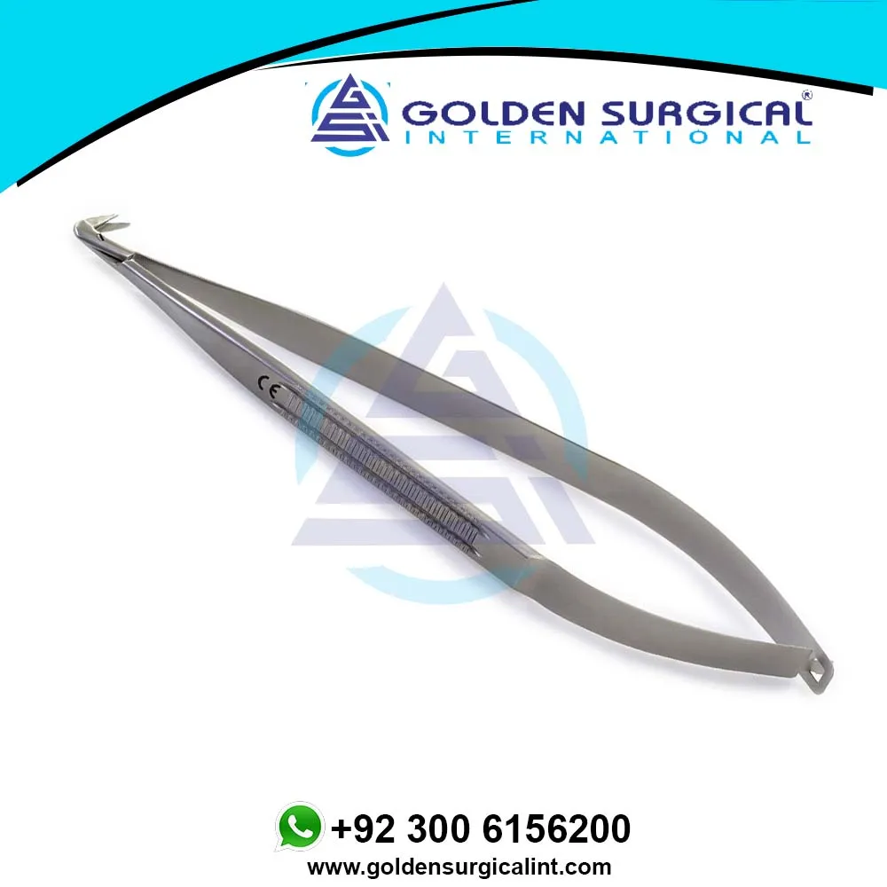 V-Neck Micro Fine Blades Potts Scissors Angled , Flat Handle, Stainless Steel | medical Surgical Scissors High Quality