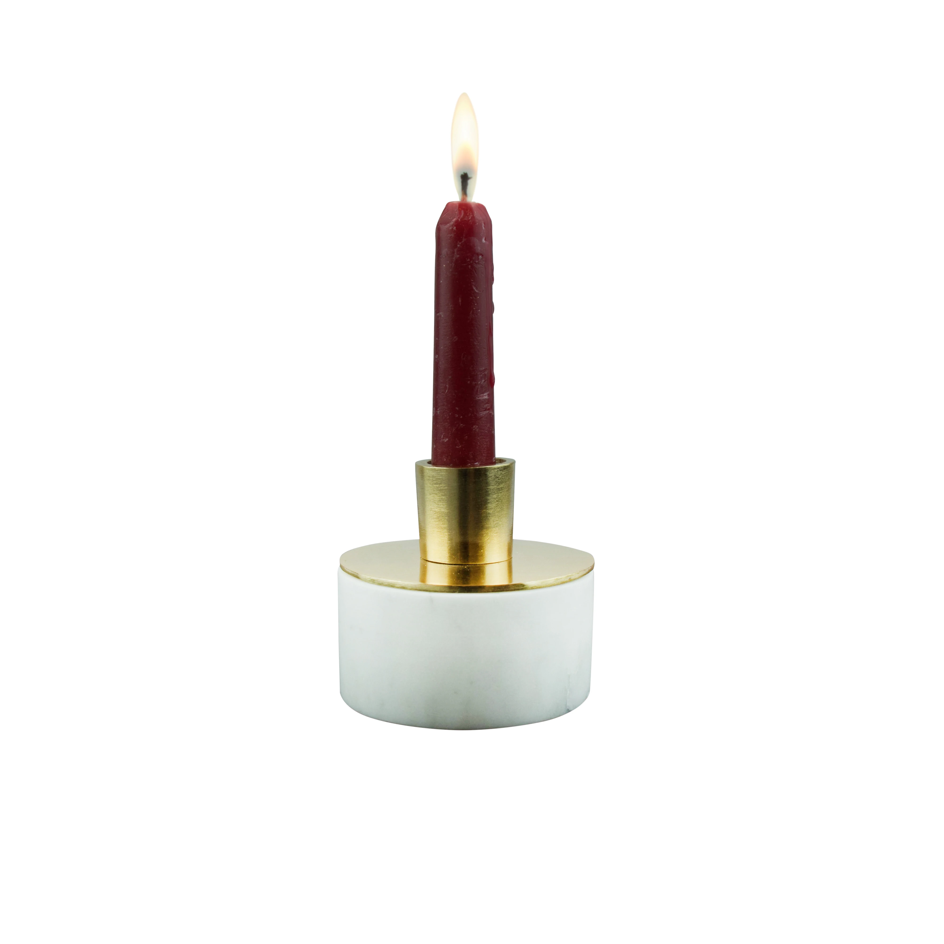 
Metal & marble candle holder 
