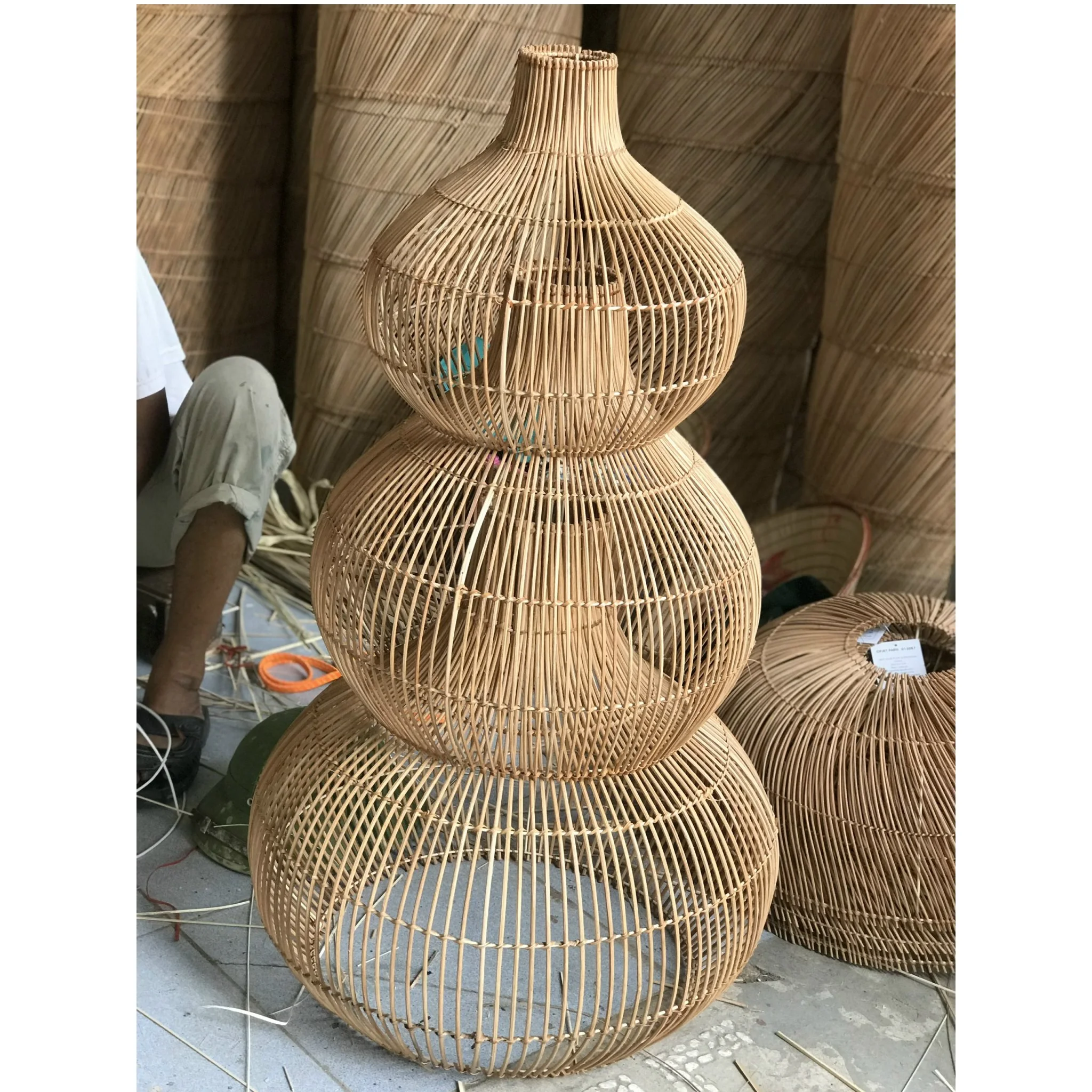 Wholesale Eco-Friendly 180 Beam Angle Bamboo Lamp Wicker Rattan Export From Vietnam