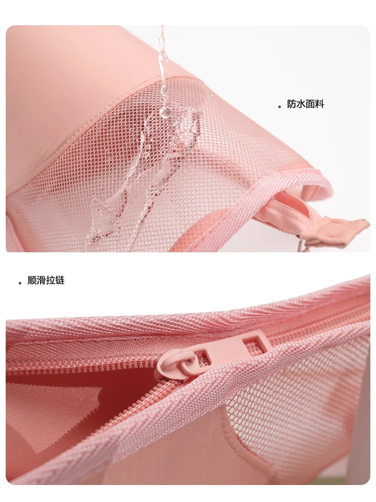 Compact and convenient and retractable polyester cosmetic bag Plastic makeup brush bag
