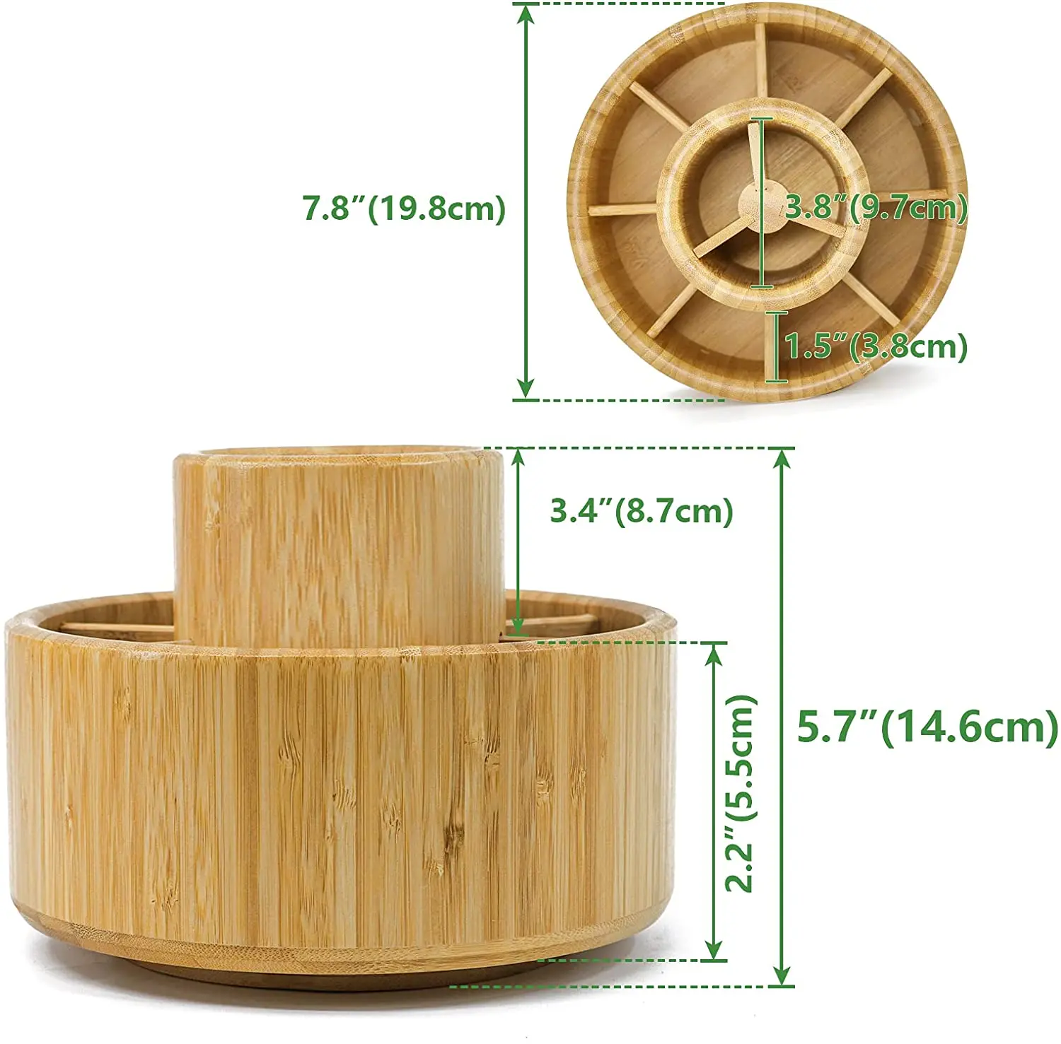 100% Eco Friendly Material 360 Rotation Bamboo Pen Holder From Vietnam Wooden Pen Case For Office Accessories