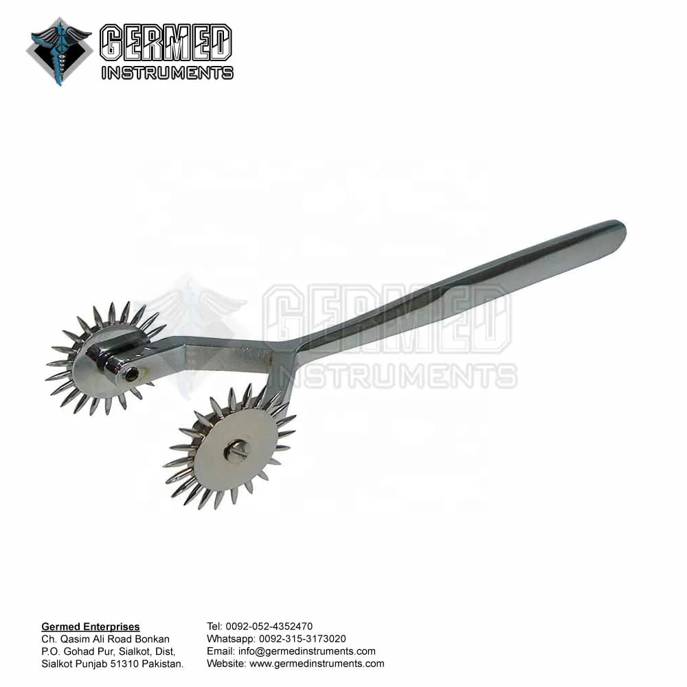 WARTENBERG STAINLESS STEEL PINWHEEL 2 WHEEL FOR FETISH TICKLE SENSORY SENSATION PLAY GERMED INSTRUMENTS