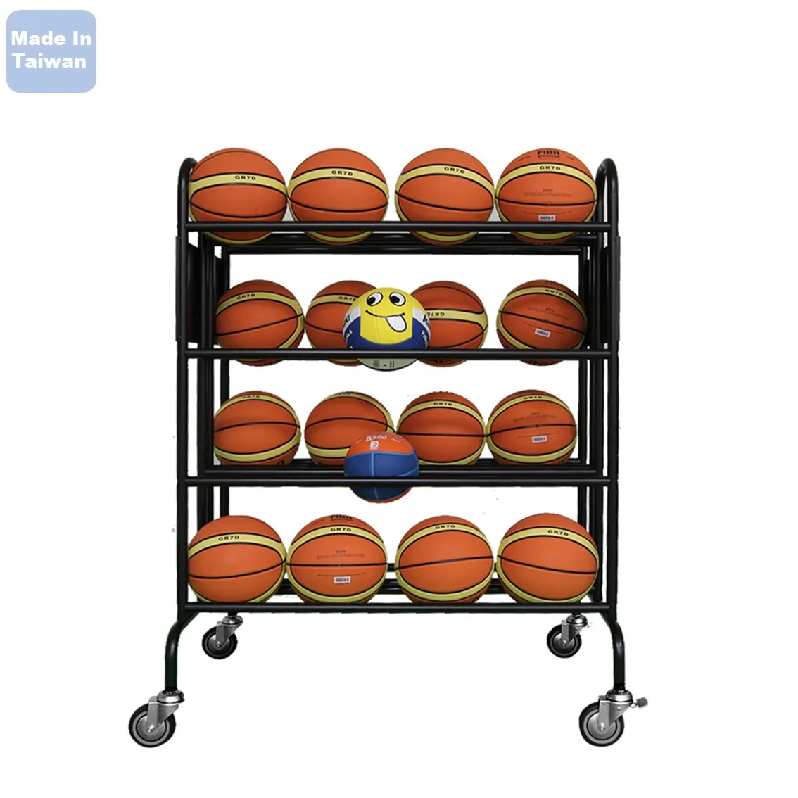 cesta de bolas almacenamiento con ruedas organizador baloncesto juguetes para niños