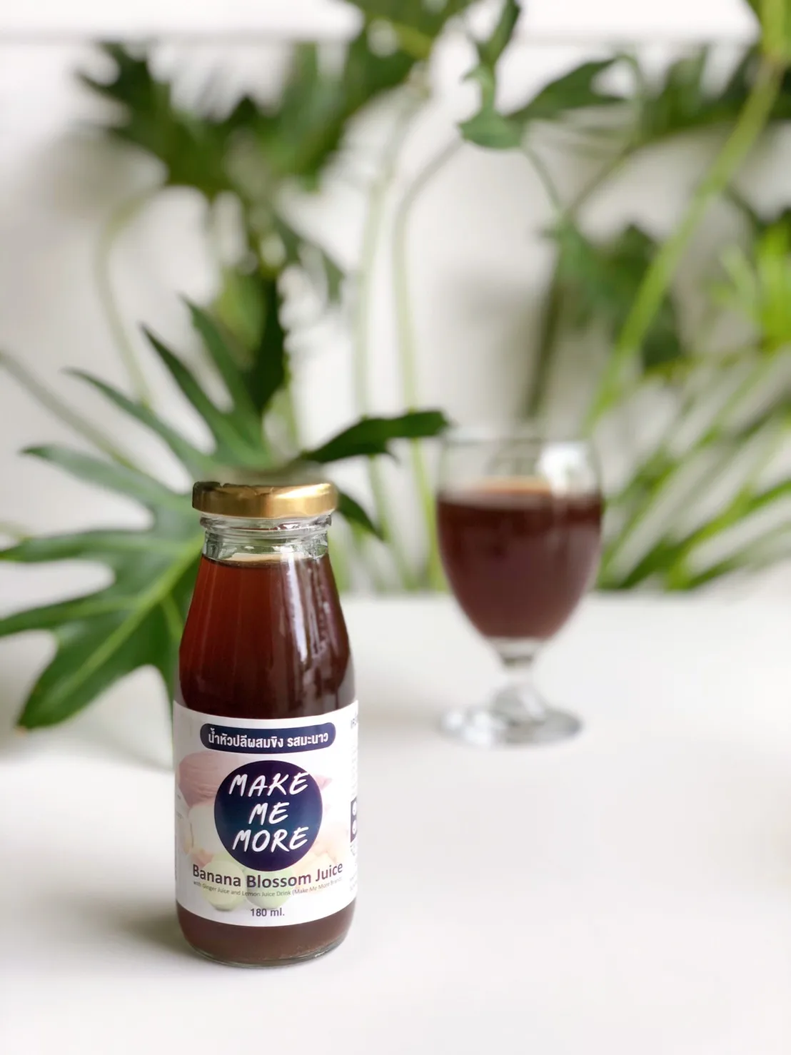 Thailand Manufacture 100 % Natural Concentrated banana blossom juice with ginger lime and stevia extract