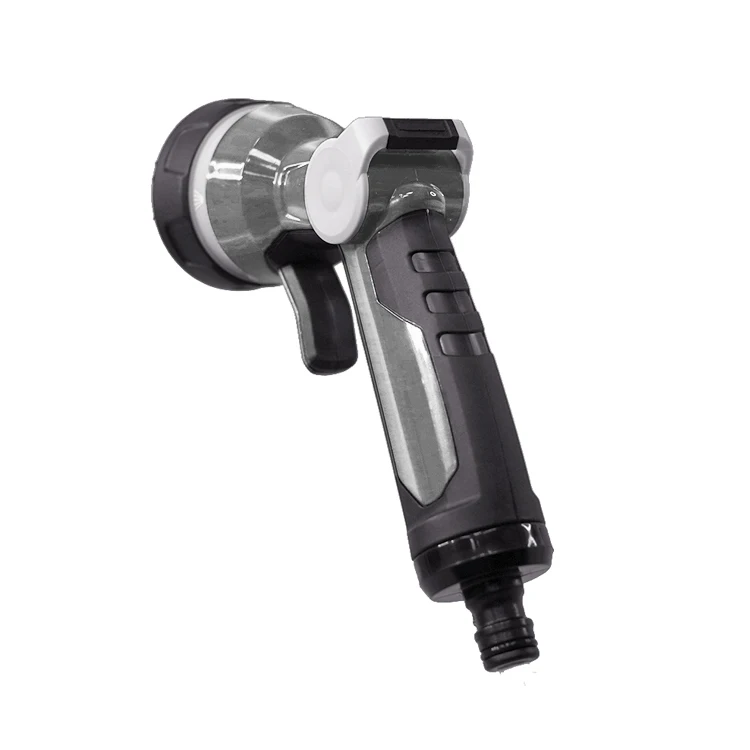 Yuanpin оптовая продажа черная насадка для водяного шланга с узором Металлическая ручной распылитель пользовательские садовые насадки спринклер водяной пистолет