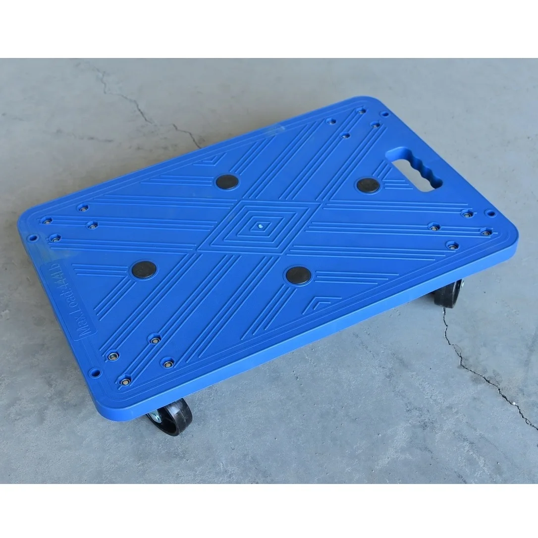 Four-wheel High Capacity Lightweight Polypropylene Smoothly Approach All Directions 200lbs Plastic Mover Dolly