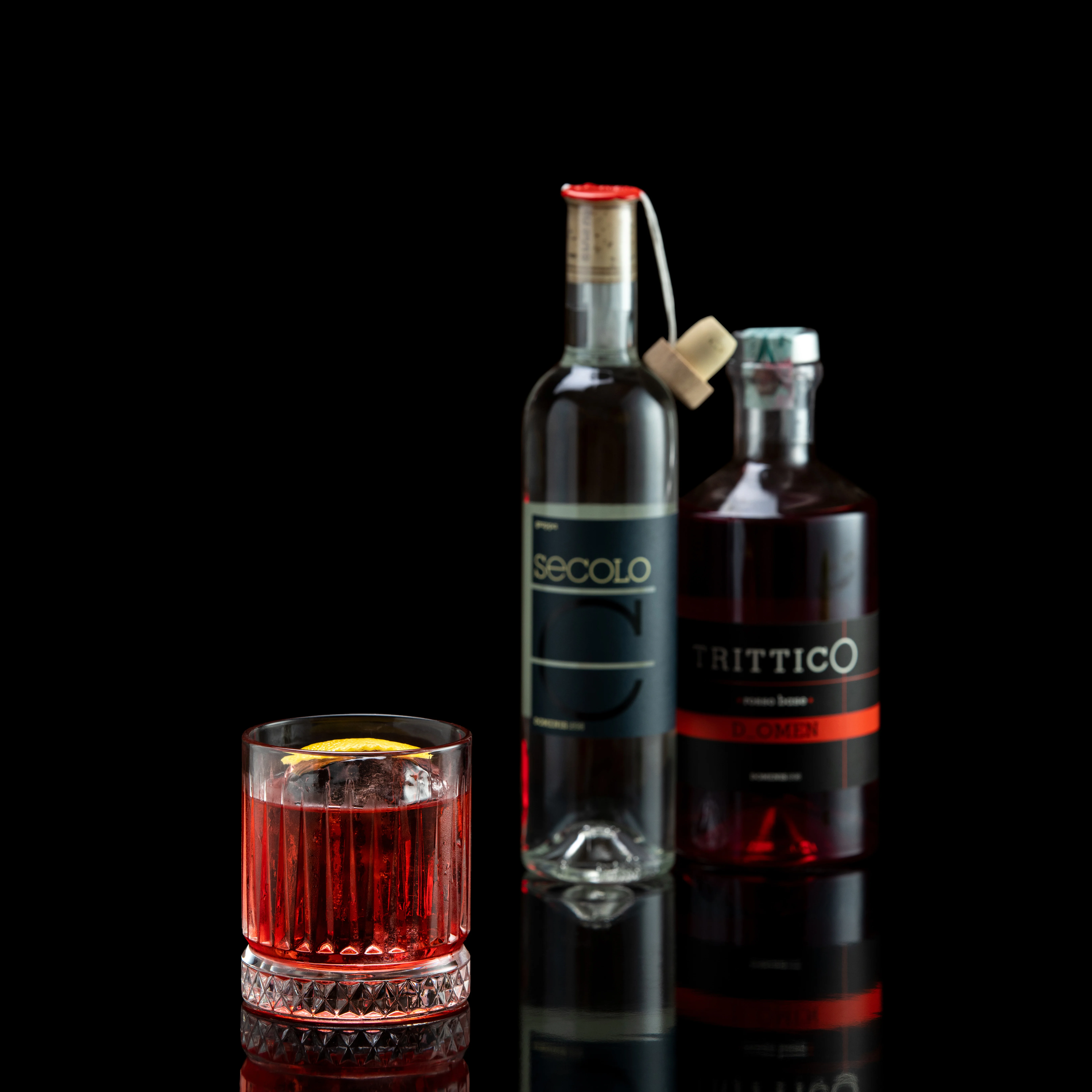 High Quality Friulan Bitter Liqueur TRITTICO D_OMEN 70 cl glass bottle