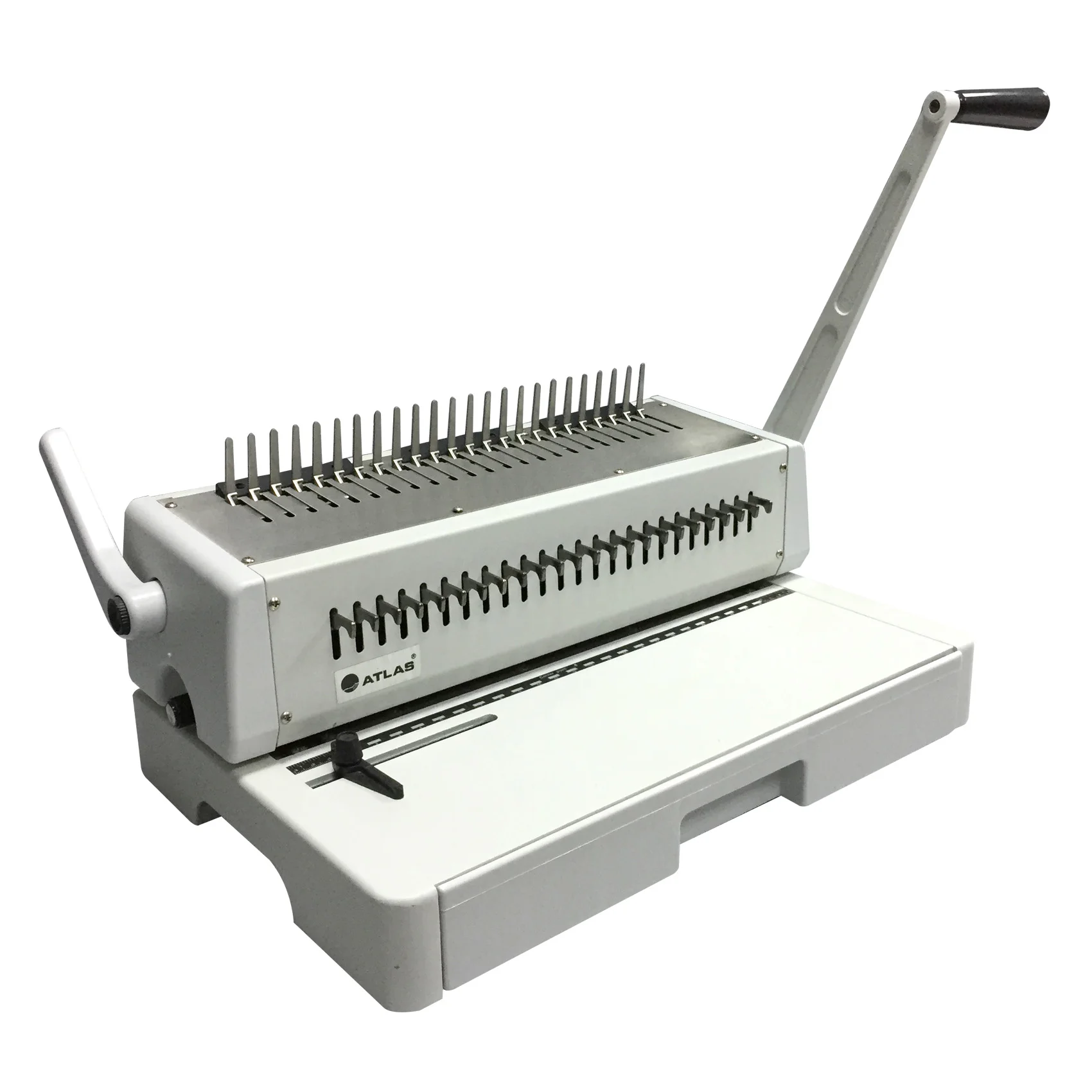 Ручная Тяжелая машина Atlas для проделывания и подвязки. 2 ручных вырубки 10-12 листов 80 г/м2 и соединение до 425 листов до размера FS