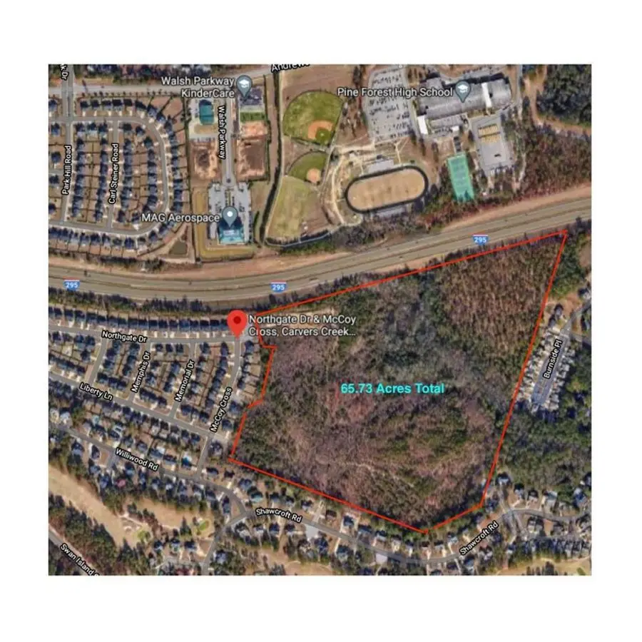 
65.73 Acres Land Tract Fayetteville, NC US Real Estate for Sale Made in North Carolina, USA 