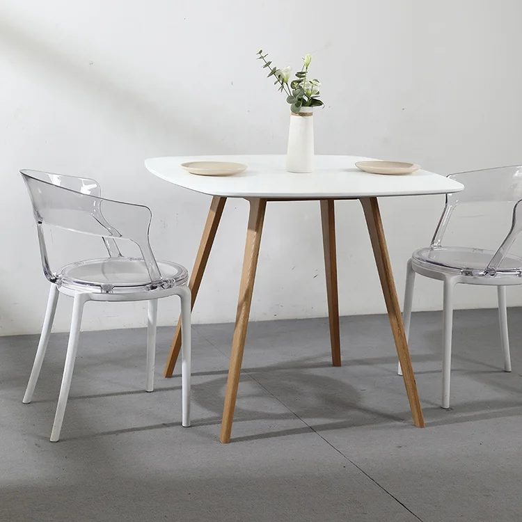 Cheap Modern Restaurant Furniture Design White MDF Wood Dining Table Set Luxury Dinner Table Dining Tables With Chairs Modern