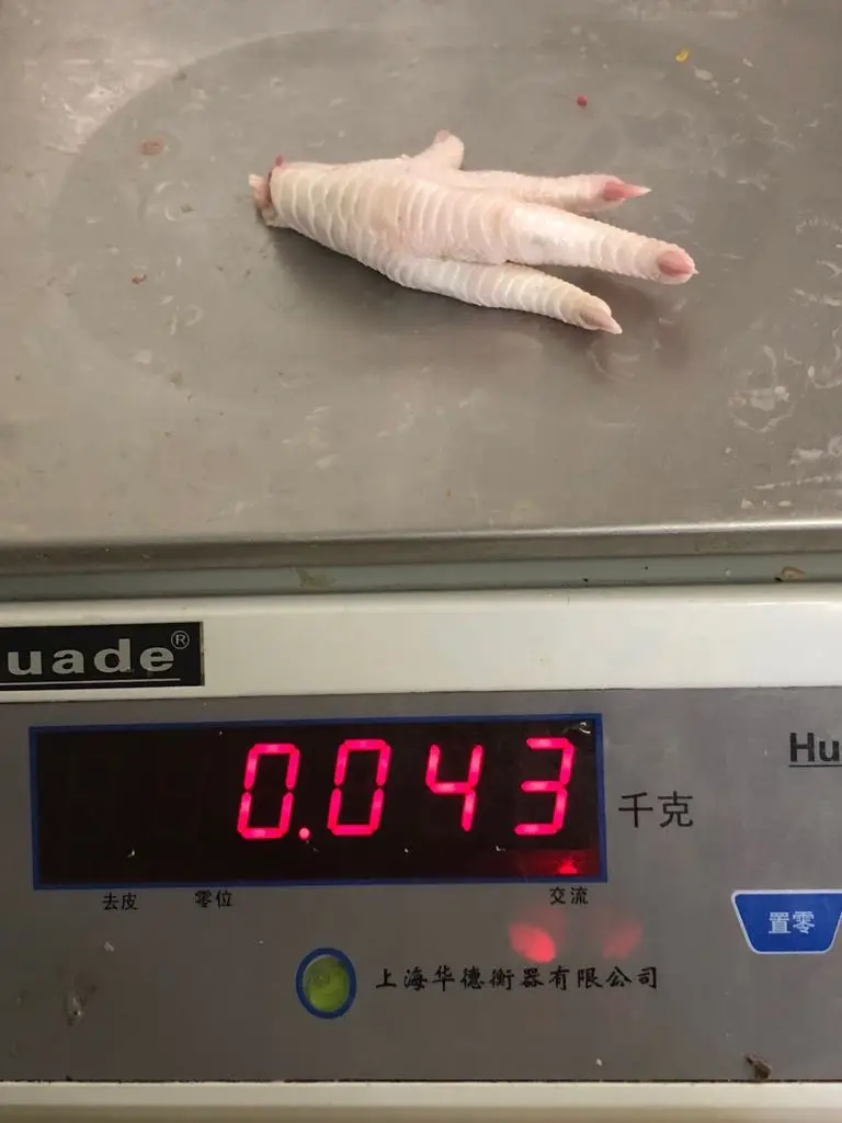 Бразильские Халяльные замороженные куриные лапы упакованы в 5 кг X 4 коробке с номером