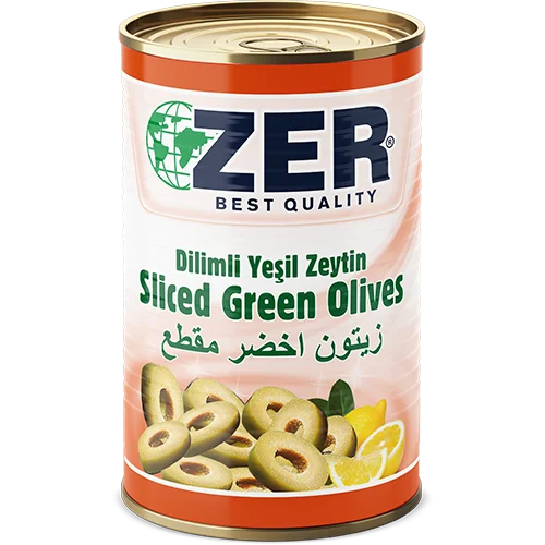 Жестяные зеленые оливки 1/2x24