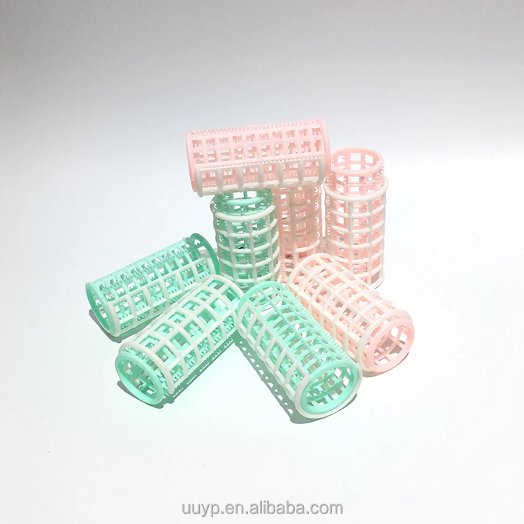 Magic Tape Hairdressing Rollers Curlers Self-Adhesive Velvet Flocking Mesh Plastic Wave Curly Hair Rollers