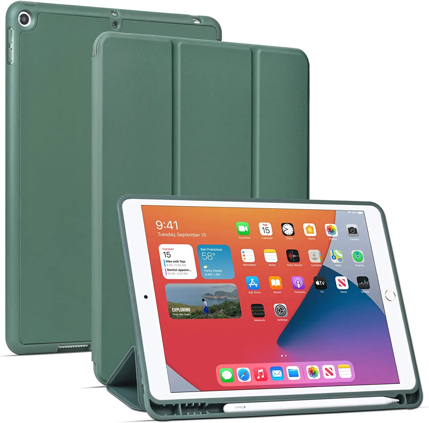2021 Tablet cover For iPad 7th 8th 9th 10.2 Case with pencil slot Shockproof Soft Silicon Back Cover For pro 11 pro 12.9 case