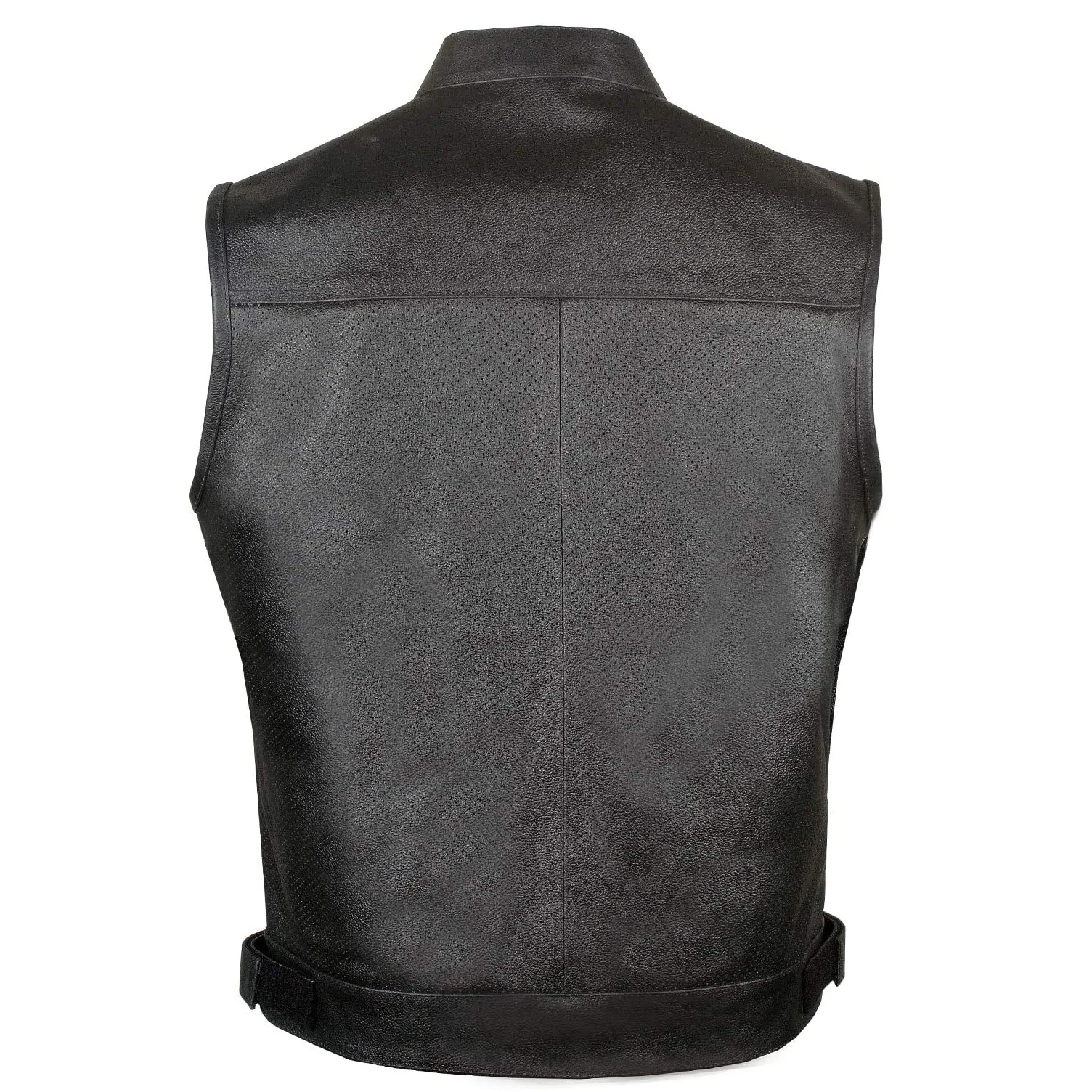 Genuine Leather Biker Motorcycle Vest Custom Made Logo Motorbike Vest Made Thick Leather Motorbike Waistcoat for sale