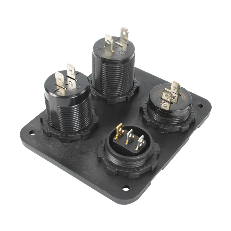 TYTXRVOEM High Quality Car Boat RV Dual USB Socket Charger 1A&2.1A + Voltmeter + 12V Power Outlet + ON-Off Toggle Switch