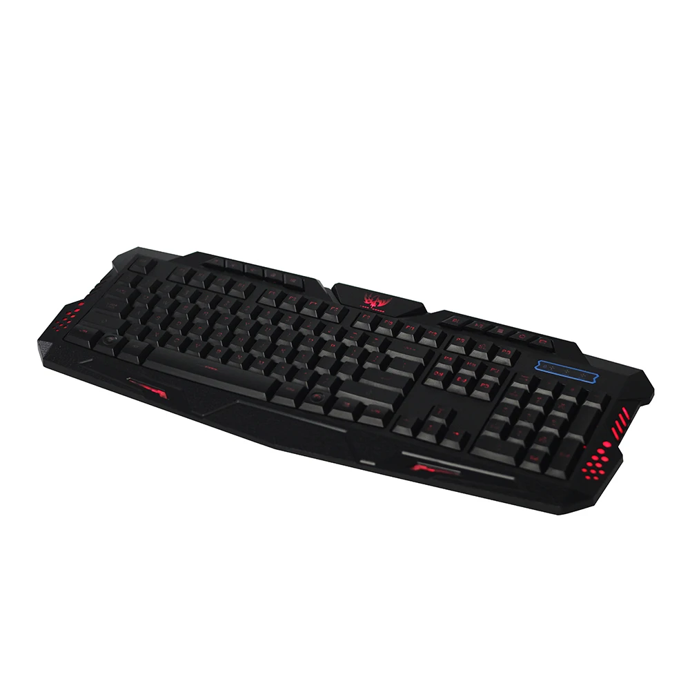 
LED Backlit Gaming Keyboard Mechanical Feeling and Waterproof USB Wired Keyboard for Pro PC Gamer or Office 