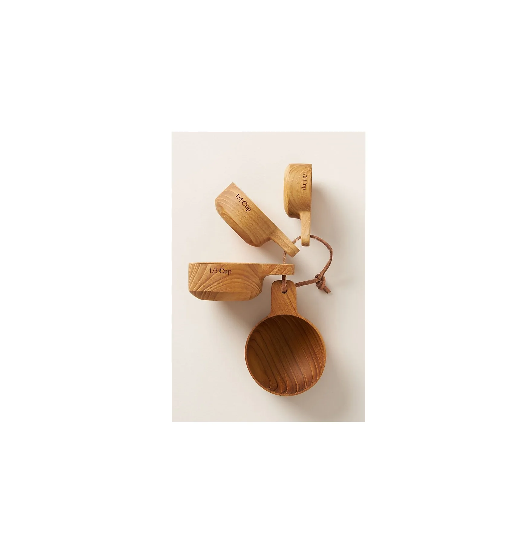 Rose Gold Plated Measurig Cup Set With Wooden Handle New Wooden Measuring Tools For Kitchenware New Design Measuring Cup