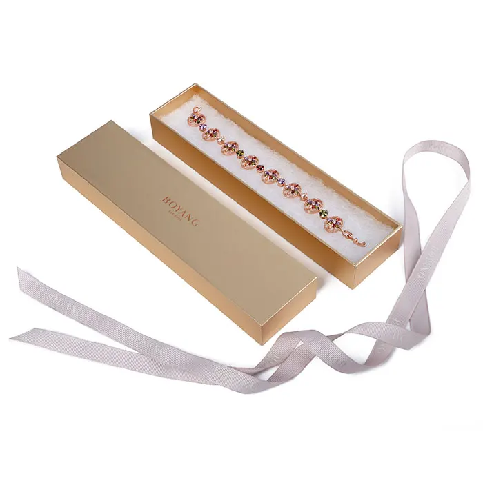 Роскошная шкатулка для ювелирных изделий с логотипом бренда на заказ бумажная коробка колец сделано в Китае