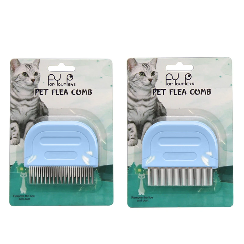 Wholesales High Quality Pet Comb Stainless Steel Teeth Brush Comb Dog Cat Pet Grooming Comb Stainless