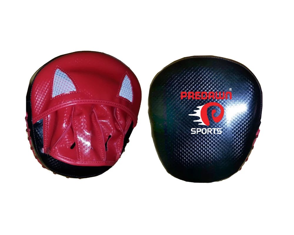 Focus Pads Leather Training Strike Targets for MMA Muay Thai Kickboxing with Soft Hand Grips & Custom Logo Printed Design