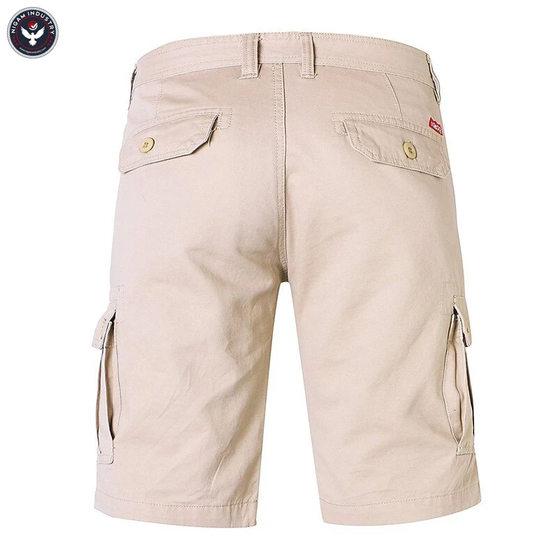 
Mens Cotton Cargo Shorts Multi Pocket 2020 New Military Tactical Work Overalls Baggy Short Trousers Beach Board Shorts 