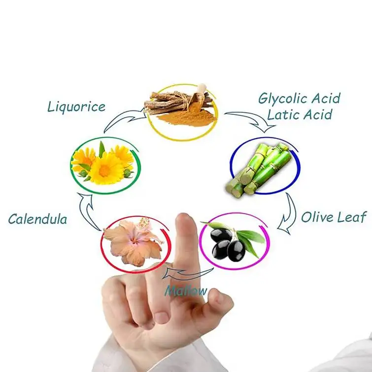 Private Label Alpha Hydroxy Lactic Acid Anti Pigmentation brightening Whitening Skin Tonic Clear Fruit Serum Vitamine C AHA