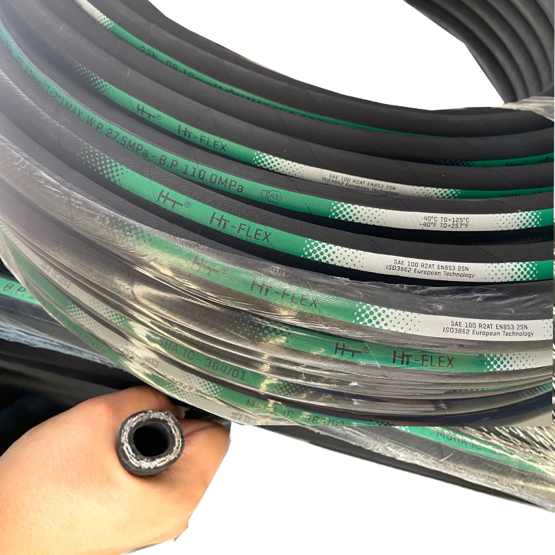 Гидравлический шланг высокого давления для экскаватора гибкий резиновый Масляный SAE R1 R2