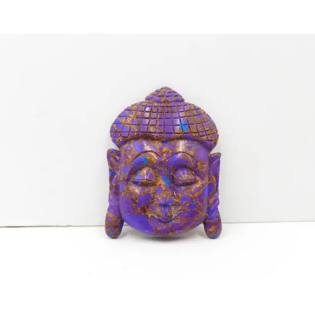 Copper Turquoise Flat Buddha  Decorative Religious Sitting Buddha Statue Sculpture at wholesale price