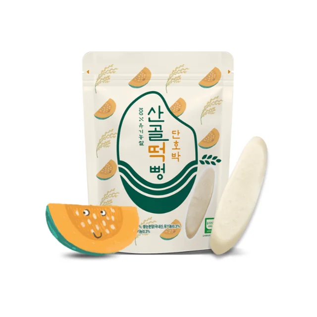 
Korean Baby Organic Snacks)_EcoMom Mountain Village Baby Food_Sangol Rice Snack-Sweet Pumpkin 