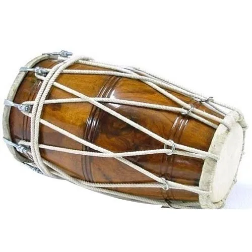 Деревянный Музыкальный барабан dholak с изображением крупного рогатого скота на заказ индийский музыкальный