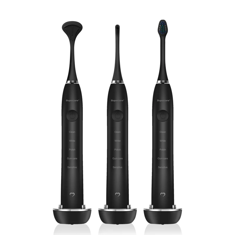 tooth brush electronic manufacture wholesale eco friendly silicone double headed adult auto smart sonic electric toothbrush