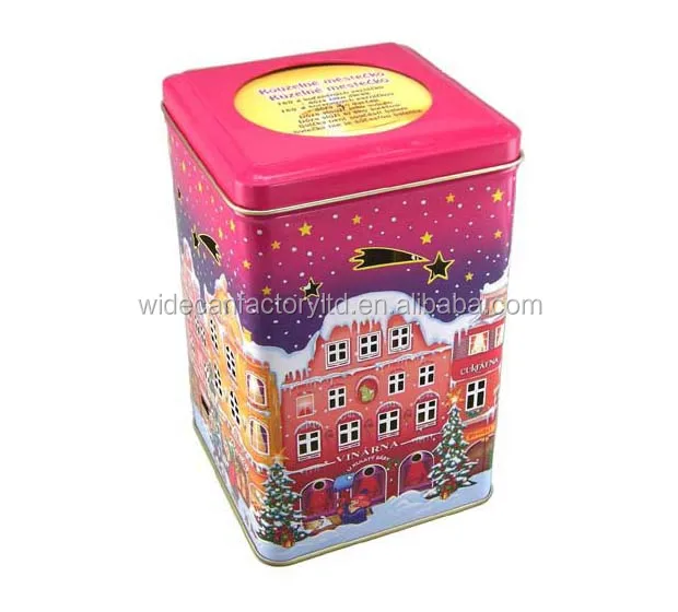 
Square Metal Tin Can Box food grade for cake coffee coffin chocolate sweet candy cookie stationery toys 