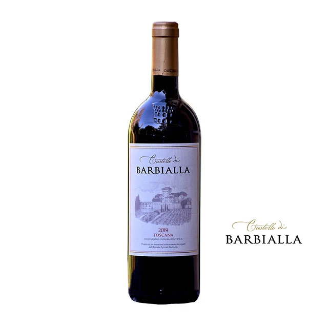 Винный супертосканский винный ящик Castello di Barbialla 2019, красного цвета