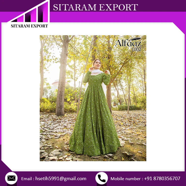Original Premium Quality Bandhej Style And Flaired Gown With Designer Dupatta Buy at Best Price