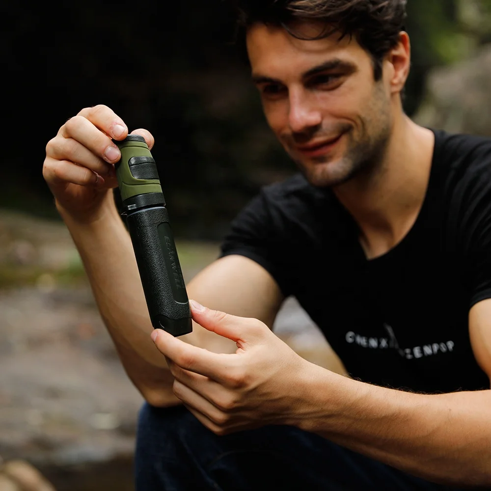 
hiking travel trip camper personal water filter straw 
