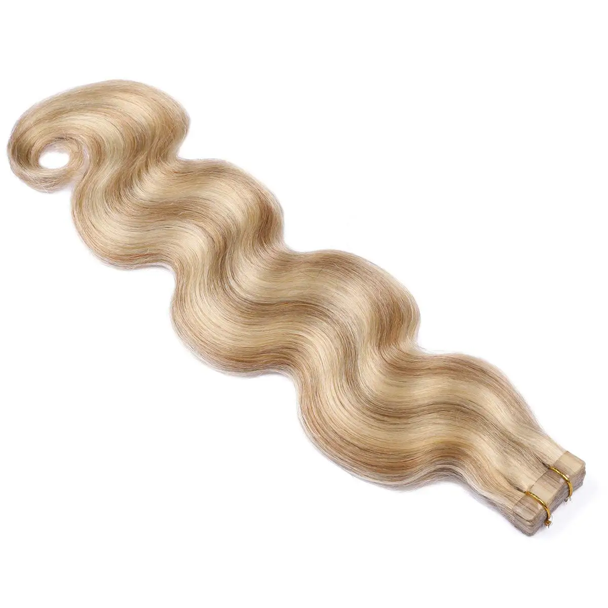 Two-Tone #8 Blonde Piano Mixed Ombre Color Hair Extensions Virgen Human Hair Frontal Highlight Paquetes De Tejido De Cabello