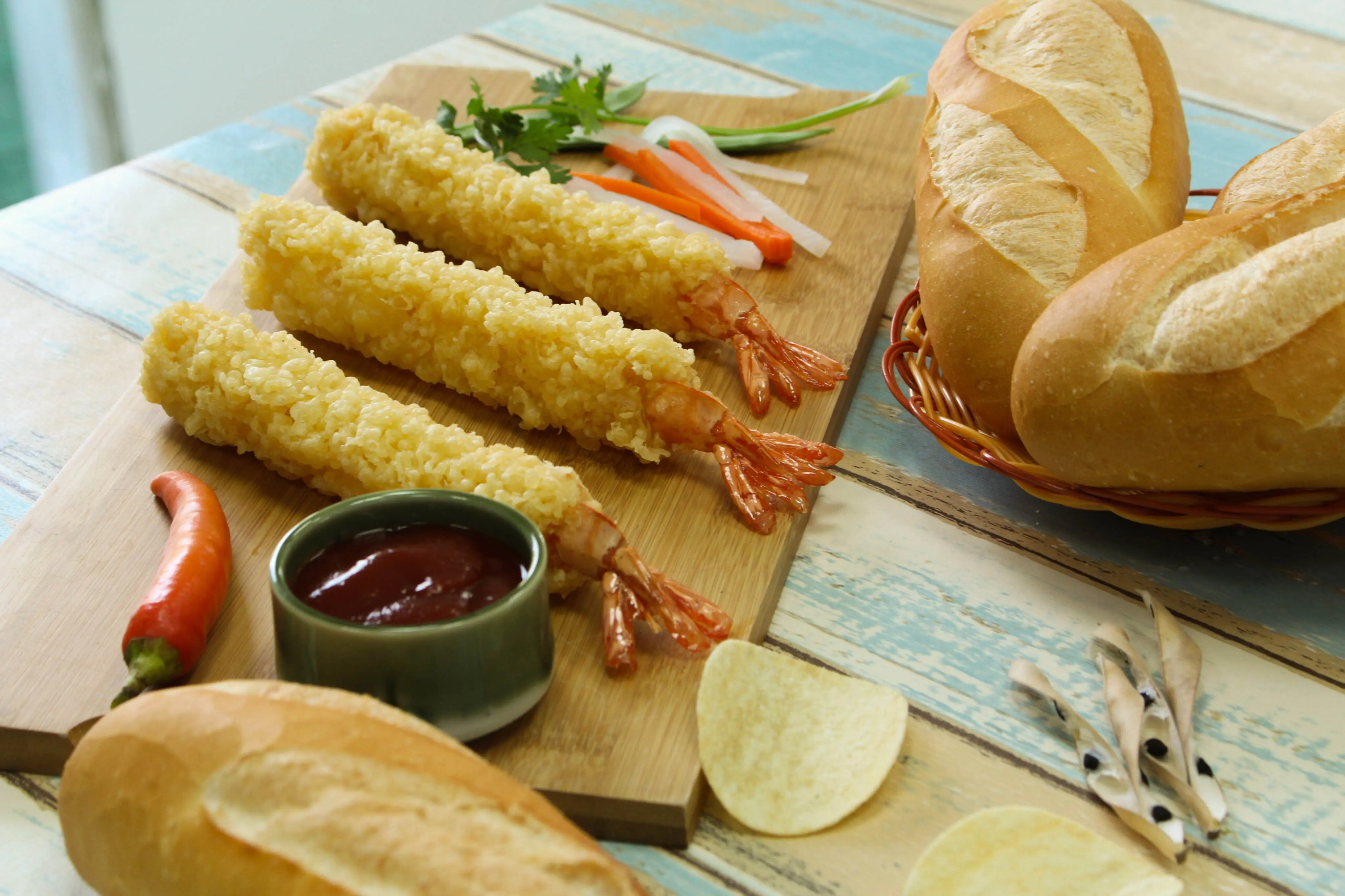 High Quality Prawn Variety Frozen Pre-Fried Tempura White Shrimp Export From Vietnam