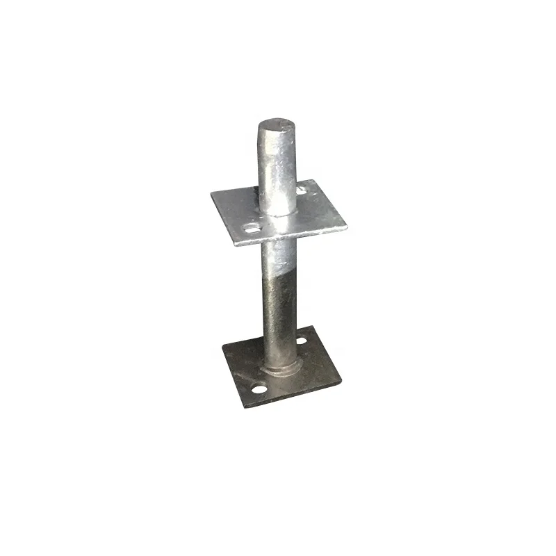 
hot dip galvanized concealed center pin post support anchor according to ISO 1461 