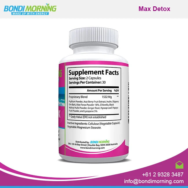 Bulk Supplier of Maximum Detox Dietary Supplement Capsules