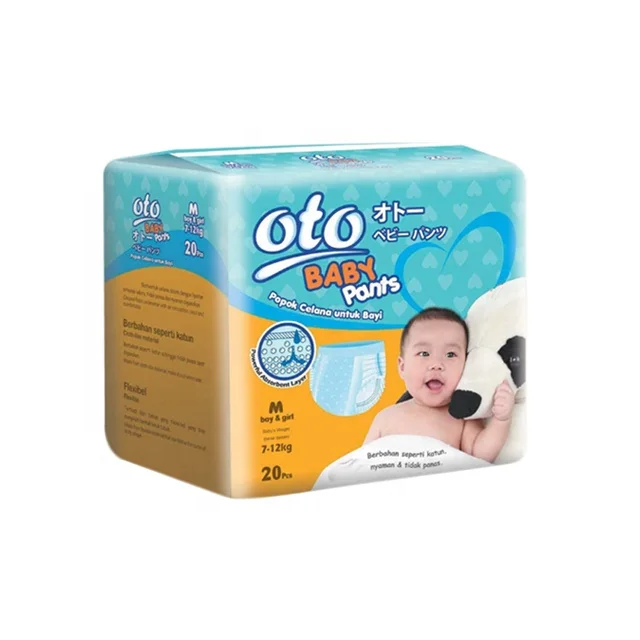 OEM ODM Disposable Baby Pants Size M Soft and Comfortable with Maximum Absorption Gel Super Absorbency for Wholesale
